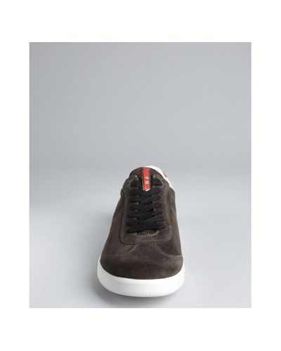 prada grey trainers