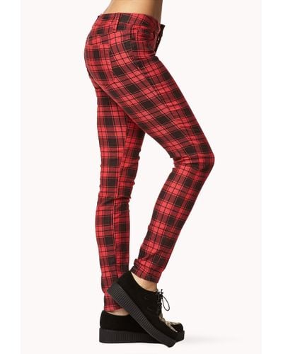 red latex pants forever 21