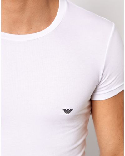 emporio armani white t shirt mens
