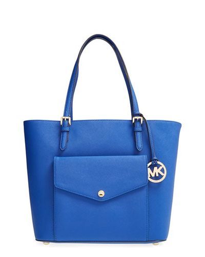 michael kors electric blue tote