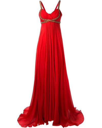 Lyst - Notte By Marchesa Embellished Evening Gown in Red