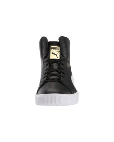 puma clyde mid core foil black