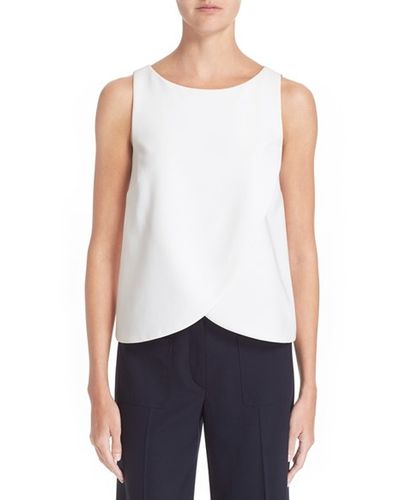 Lyst - Theory 'mintorey' Sleeveless Crepe Shell in White