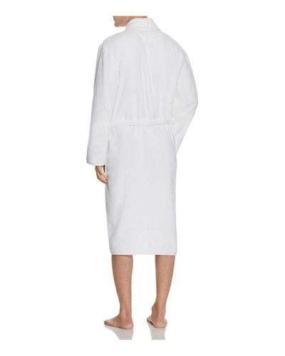 mens white terry cloth bathrobe