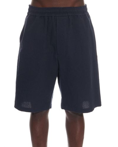 Bottega Veneta Oversized Cotton-Blend Shorts in Navy (Blue) for Men - Lyst