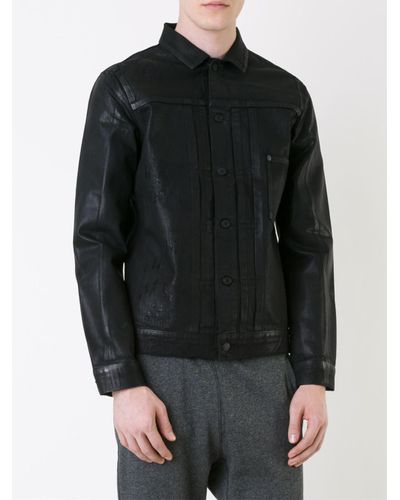 Lyst - Hl Heddie Lovu Coated Denim Jacket in Black for Men
