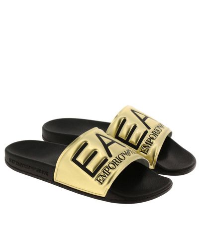 EA7 Sandals Shoes Men in Metallic for Men - Lyst