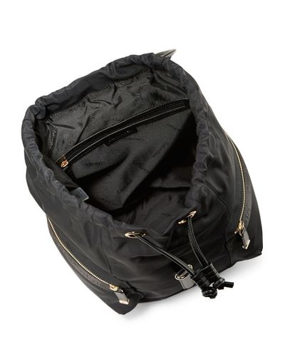 black leather calvin klein backpack
