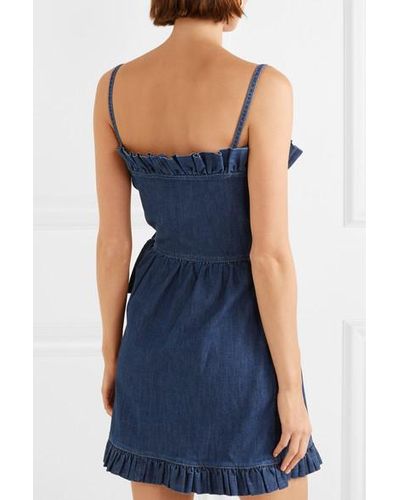 blue jean wrap dress