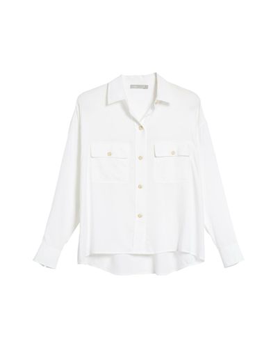 womens white utility shirt