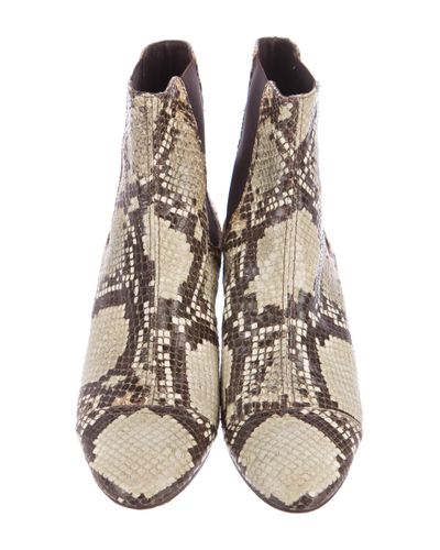 isabel marant snakeskin ankle boots