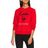 Round Collar Sweatshirt with Logo Sweat-Shirt Femme Love Moschino en coloris Red