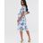 Vestito midi con spalle scoperte a fiori blu di Boohoo in Blue