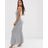 Missguided Gray One-Shoulder-Maxikleid mit Wickeleffekt vorn