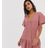 Vestito grembiule rosa con vita scesa e bottoni di Boohoo in Brown