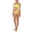 Seafolly Yellow Goddess Bow Back Brazilian Bikini Bottom - Chartreuse