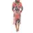 Adriana Degreas Pink Maxi Flower Long Robe - Antique Coral Floral Print
