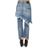 R13 Blue Double Classic Shredded Jean Jasper W/ Rips