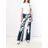 Marques'Almeida Paisley Stencilled Wide Leg Jeans in het Blue