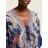 Camilla Blue Darling's Destiny Print Cropped Silk Kaftan
