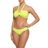Seafolly Yellow Twist-front Neon Halterneck Bikin Top Chartreuse