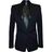 Chaqueta en lana negro Balmain de color Black