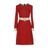 Dolce & Gabbana Red Knielanges Kleid