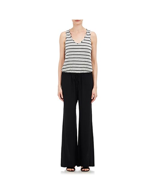 barneys new york sabrina wide leg jumpsuit in black grey save 85 lyst barneys new york sabrina wide leg jumpsuit in black grey save 85 lyst