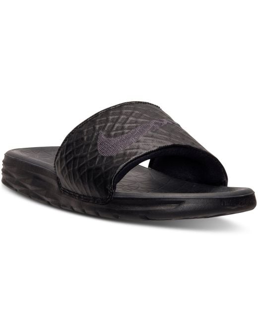  Nike  Men s Benassi  Solarsoft Slide  2 Sandals  From Finish 