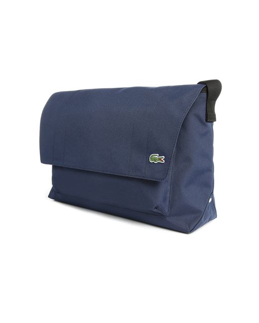 Lacoste Navy Logo Flap Messenger Bag in Blue for Men  Lyst