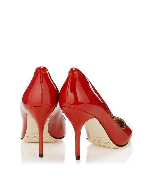 Jimmy Choo Anouk Red Patent Pointy Toe Pumps In Red Redred Lyst 7079