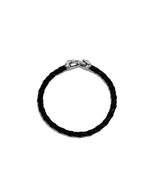 David yurman Armory Leather Bracelet In Black in Black for Men (Black