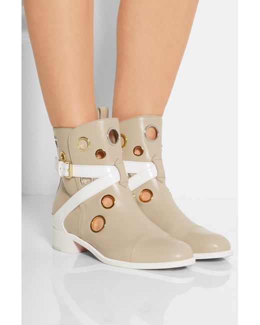 Christian louboutin Scubabootie 25 Embellished Leather Boots in ...  