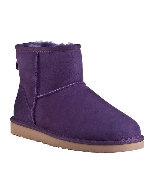 Ugg Classic Mini Boot Purple Violet Suede in Purple (Purple Suede) | Lyst