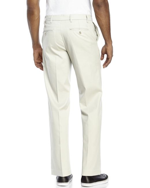 Dockers Flat Front Straight Fit Iron Free Khaki Pants in White for Men ...