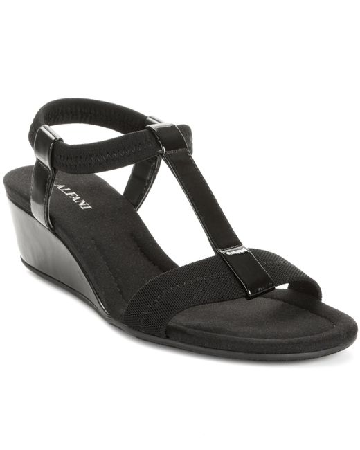 Alfani Women's Voyage Wedge Sandals, Only At Macy's in Black (Black