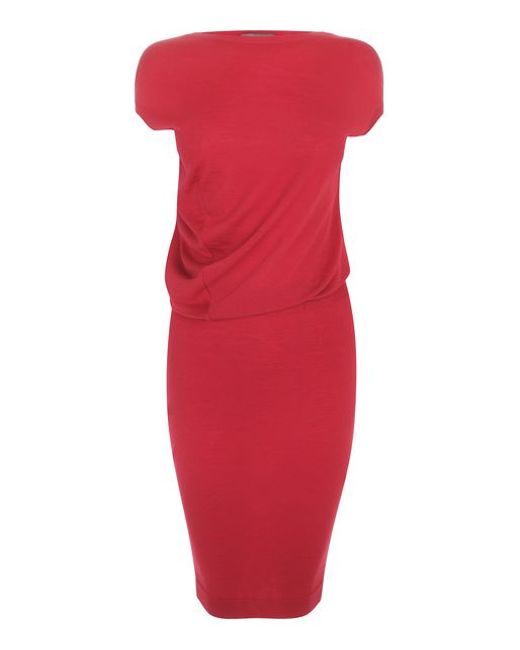 Alexander mcqueen Cape Back Mini Dress in Red | Lyst