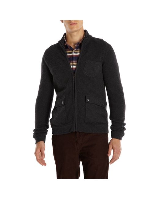 Download Rag & bone Mock Neck Zip Jacket in Black for Men | Lyst