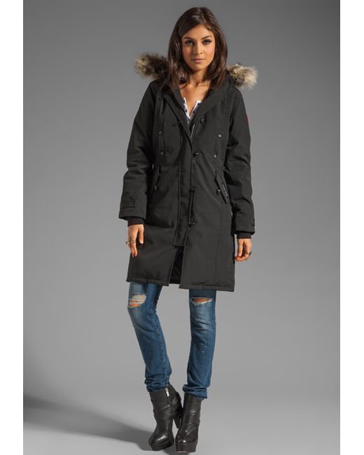 Canada Goose toronto outlet 2016 - Canada goose Kensington Parka With Coyote Fur Trim in Black | Lyst