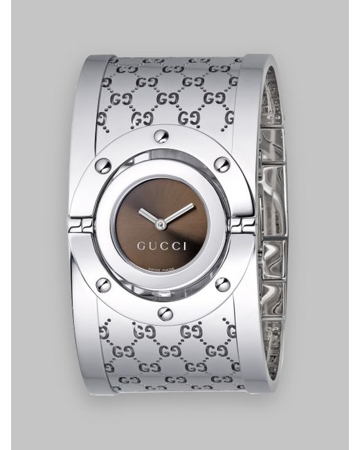 gucci twirl bangle watch