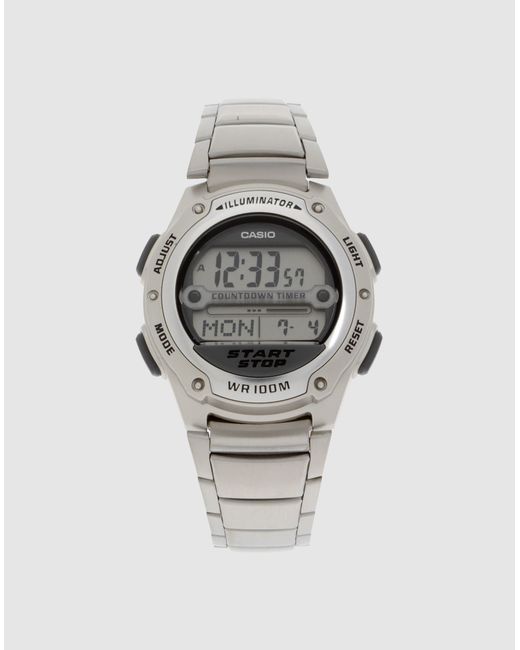 Casio Wrist Watch in Silver for Men | Lyst