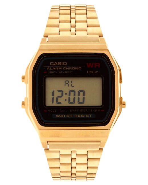 G-shock A159wgea-1ef Gold Digital Watch in Gold | Lyst