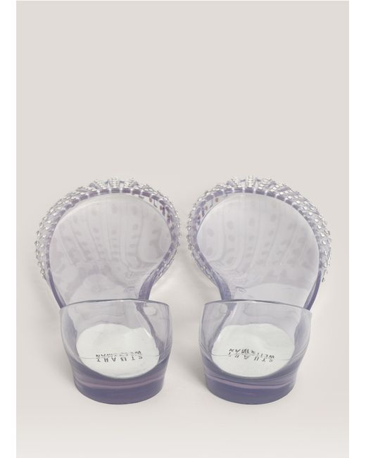 Stuart weitzman Jealous Crystal Jelly Flats Save 39 Lyst
