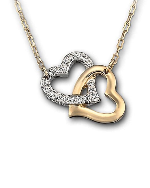 Swarovski heart necklace silver clearance
