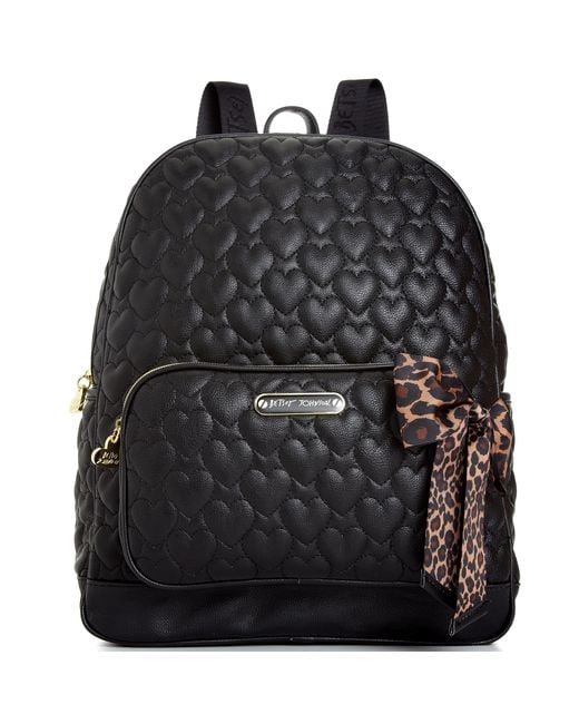 Betsey johnson Large Bow Backpack in Black (Black Quilt) Lyst
