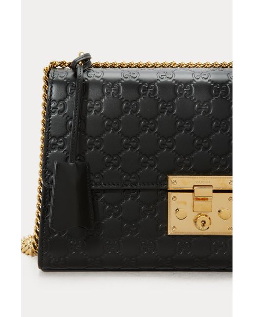 Lyst - Gucci Padlock Signature Shoulder Bag in Black