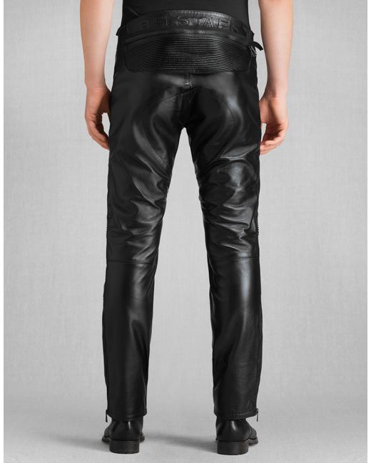 Belstaff Ipswich Pants In Black Waxed Leather in Black for Men | Lyst