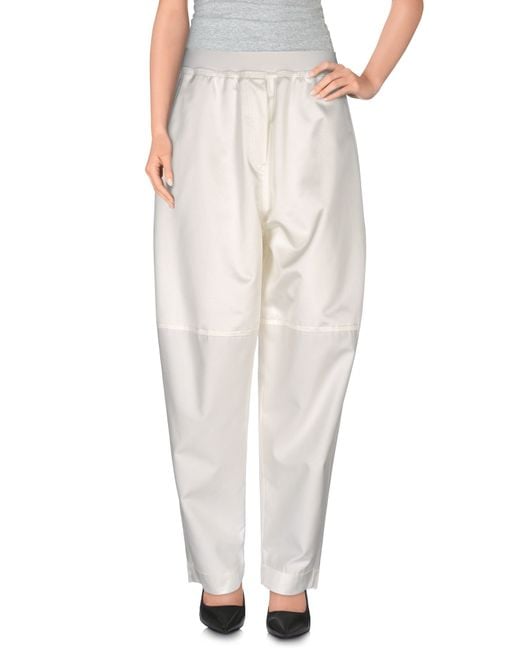 Mm6 by maison martin margiela Casual Trouser in White | Lyst