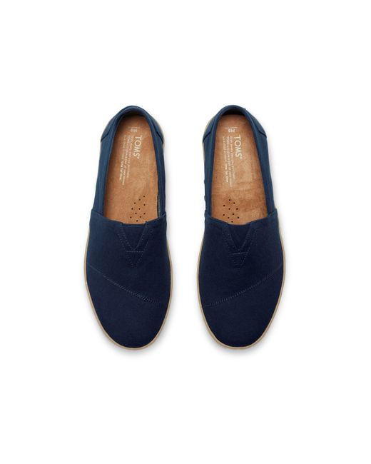 Toms Navy Canvas Men's Avalon Slip-ons in Blue for Men | Lyst