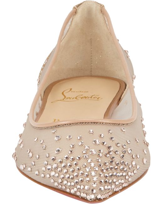 knock of shoes - Christian louboutin Body Strass Jeweled Flats in Gray (anticsilver ...